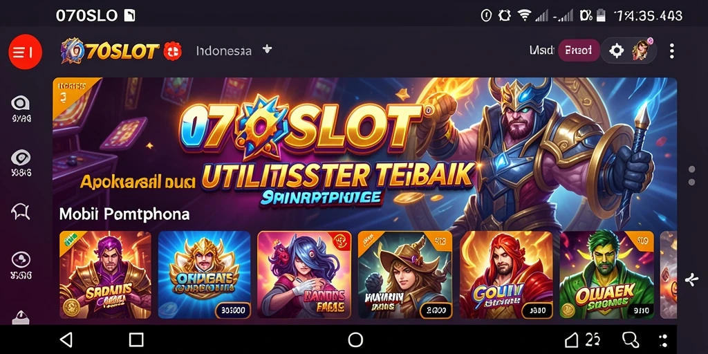 Tampilan antarmuka utama 070SLOT yang sederhana dan efektif.