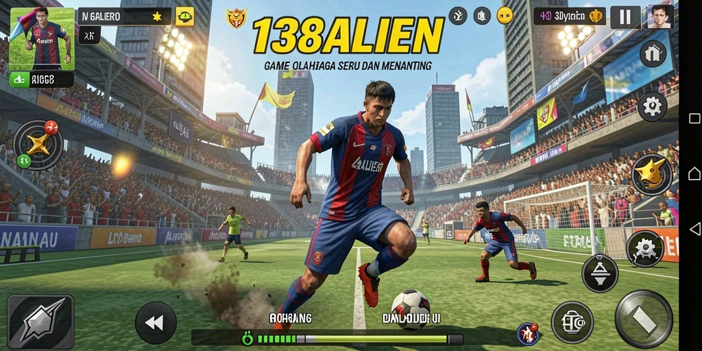 Tampilan gameplay seru 138ALIEN dengan aksi olahraga yang dinamis.