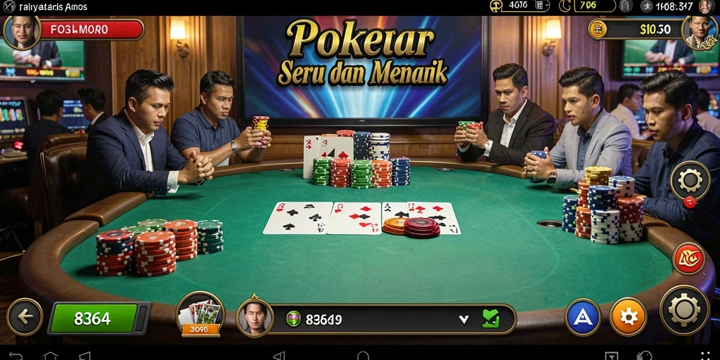 Tampilan gameplay seru dari 8364 dengan suasana poker yang menegangkan.