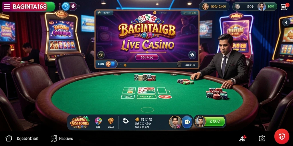 Tampilan gameplay Live Casino yang mendebarkan dan interaktif.