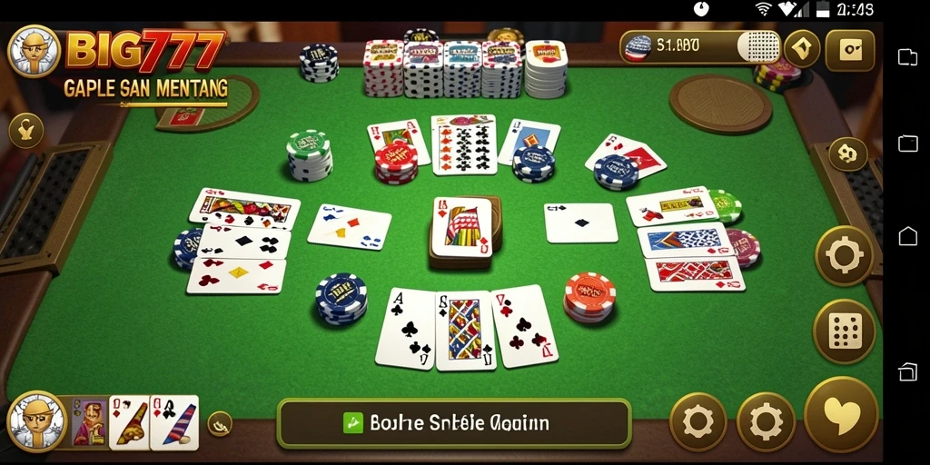 Screenshot gameplay gaple yang seru dan menarik di BIG777.