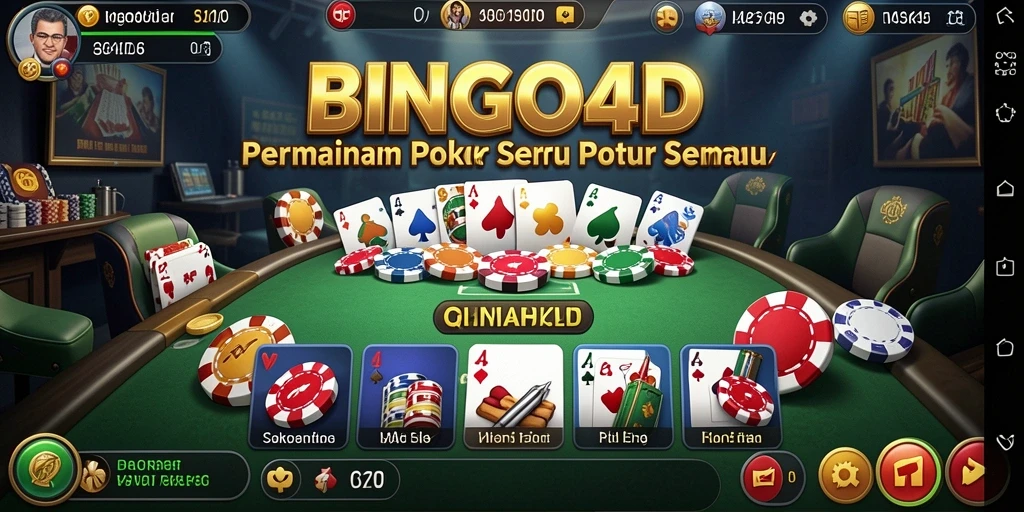 Screenshot BINGO4D menampilkan gameplay Poker yang mengasyikkan.