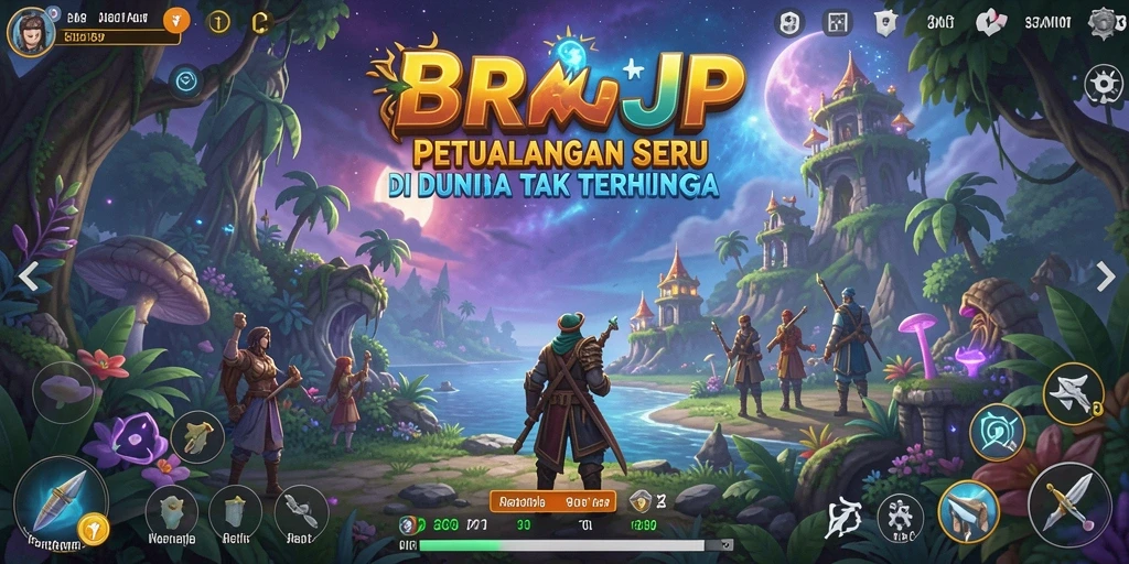 Tampilan gameplay BROJP yang menakjubkan dan petualangan seru.