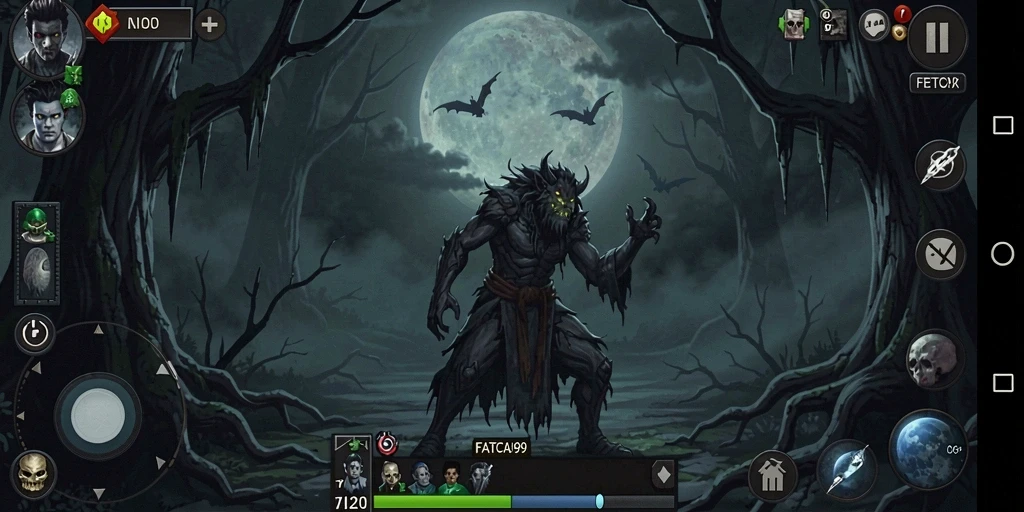 Screenshot menunjukkan aksi mendebarkan dalam gameplay FATCAI99.