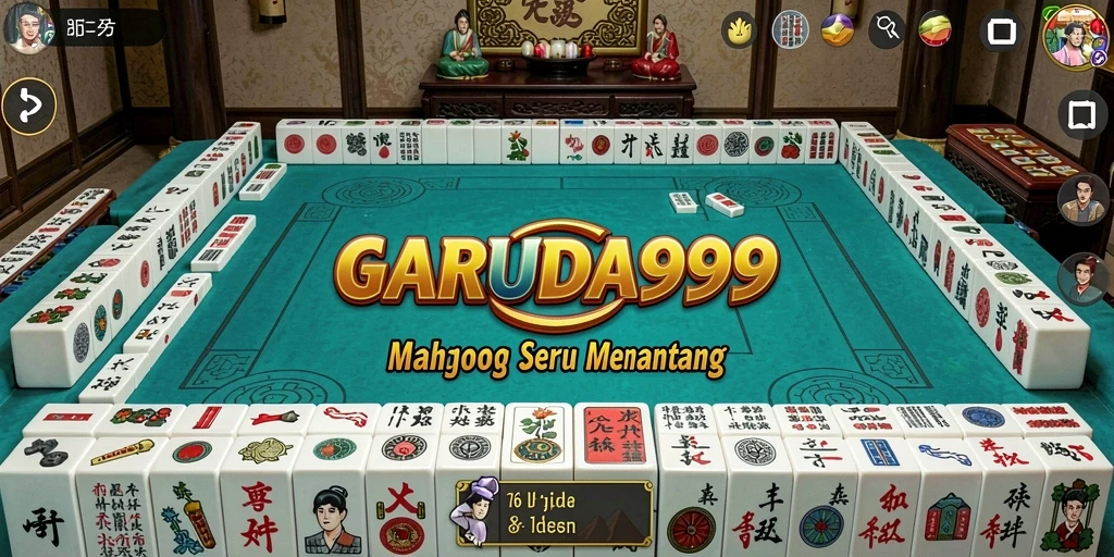 Tangkapan layar GARUDA999 menampilkan gameplay Mahjong yang seru dan interaktif.