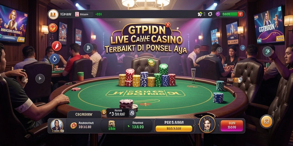Screenshot gameplay GTPIDN yang menampilkan dealer dan pemain dalam aksi.