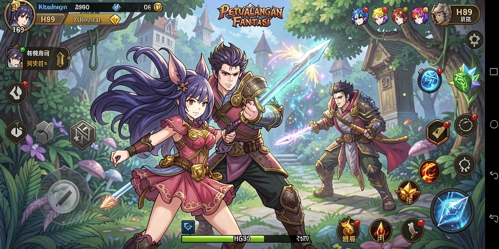 Tampilan gameplay H89 dengan karakter Anime yang memukau.