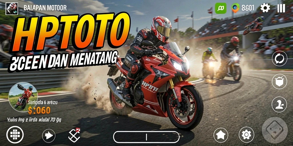 Tangkapan layar utama HPTOTO menunjukkan aksi balapan yang mendebarkan.