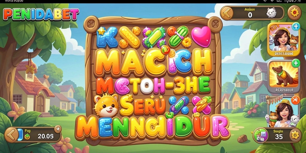 Screenshot gameplay PENIDABET menampilkan keseruan mencocokkan banyak item.