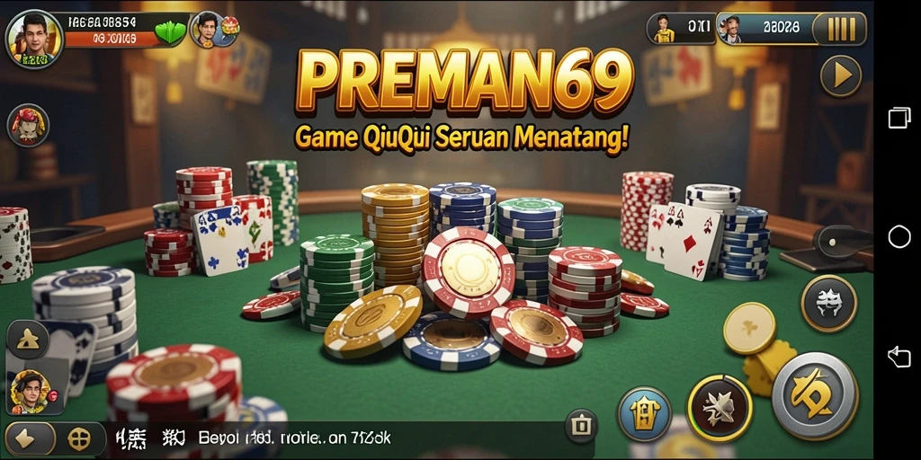 Screenshot gameplay PREMAN69 menampilkan suasana kompetisi QiuQiu yang seru.