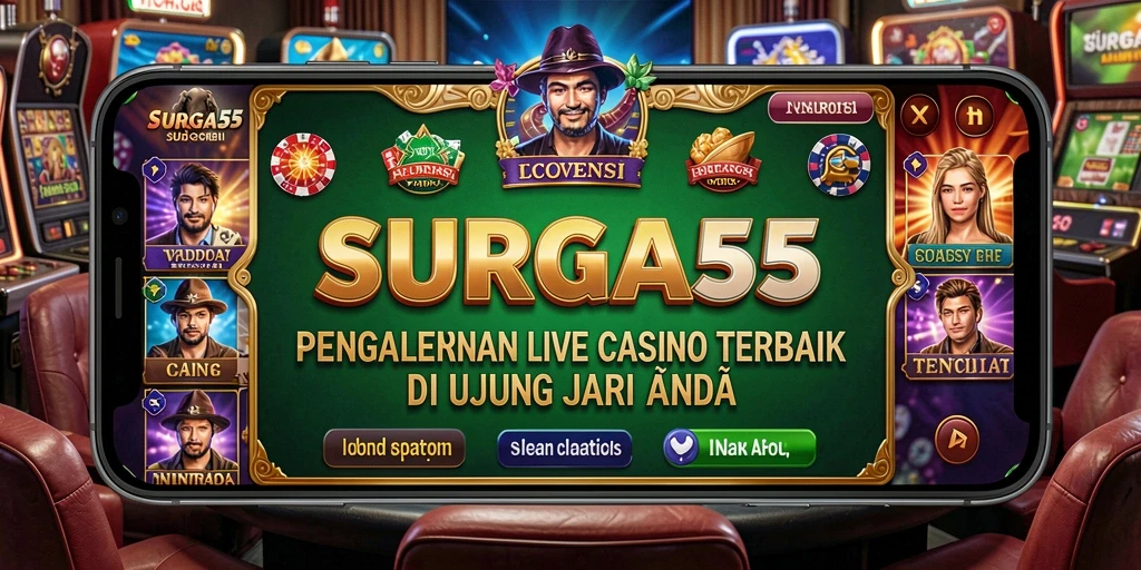 Tampilan gameplay mendebarkan SURGA55 dengan dealer profesional dan suasana kasino yang nyata.